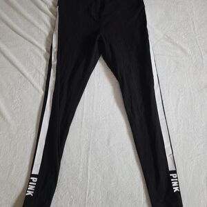 PINK Victoria's Secret Black and White Leggings